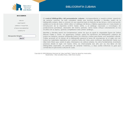 Foto of Site Bibliografía Cubana